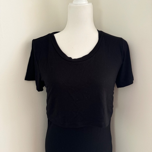 LNA T-Shirt Low Back Maxi Dress Black Size Small - Picture 6 of 8